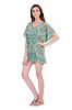 Get Discount On Floral Paisley Print Beachwear Coverup With Tie-Up Tassle