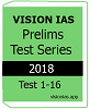 Vision IAS Prelims Test Series 2018 Test (1-16)
