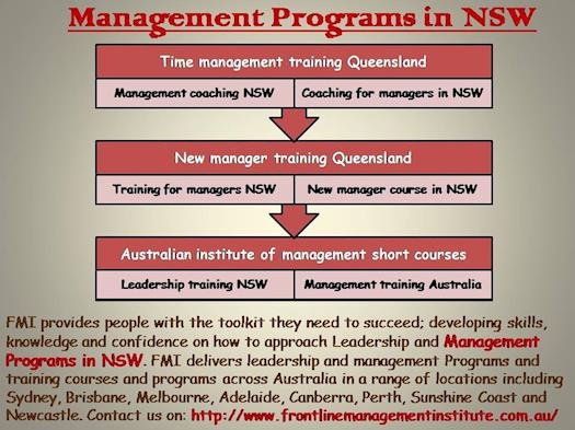 Management Programs in NSW