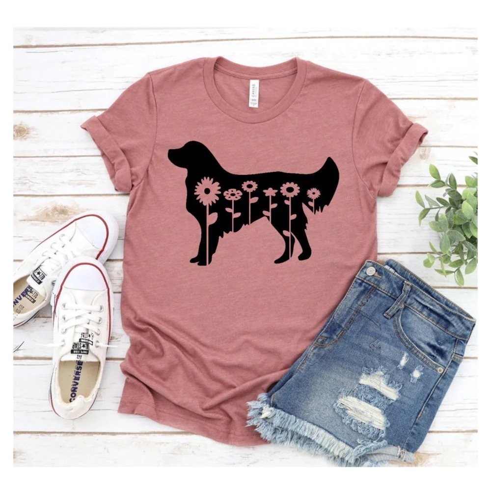 Elevate Your Style with Trendy Golden Retriever T-Shirt 