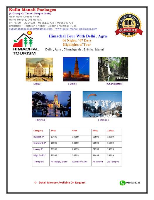 Himachal Tour With Delhi Agra