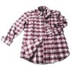 Maroon and White Flannel Shirts