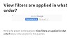 View Filters Are Applied In What Order? » Answer Out