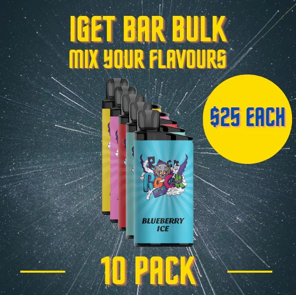 Special offer: 16.6% OFF IGET Bar Bulk 10 Packs @vapesharkau.com