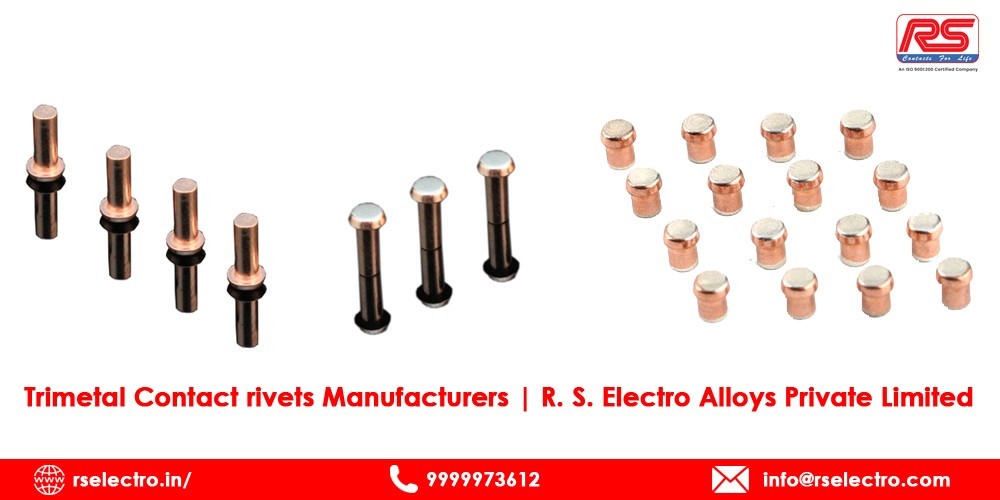 Trimetal Contact rivets Manufacturers | R. S. Electro Alloys Private Limited