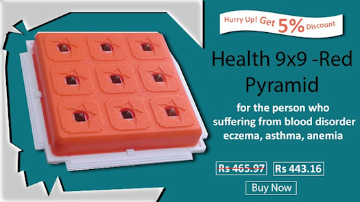 Health 9x9– Red Pyramid for Blood Disorder, Anemia