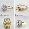 Vintage Radiant Fancy Yellow Diamond Engagement Rings