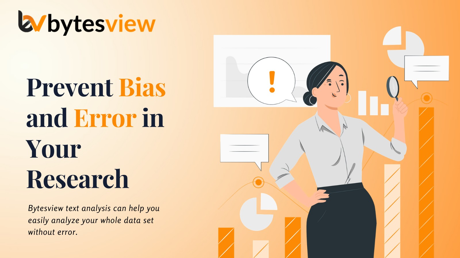 Use the @bytesview text analysis tool to prevent your #research data from human errors and bias.?