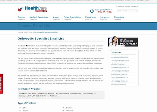 For expanding client base and attracting more prospects, refer to Orthopedic Specialist Email List