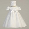 White Embroidered Satin Ribbon Bodice w/ Tulle Skirt
