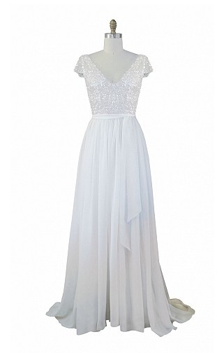 Kayla sequin georgette gown