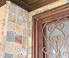 Tiled Outdoor Entryway Wall