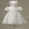 Girls Christening Sequin Embroidered Organza Dress