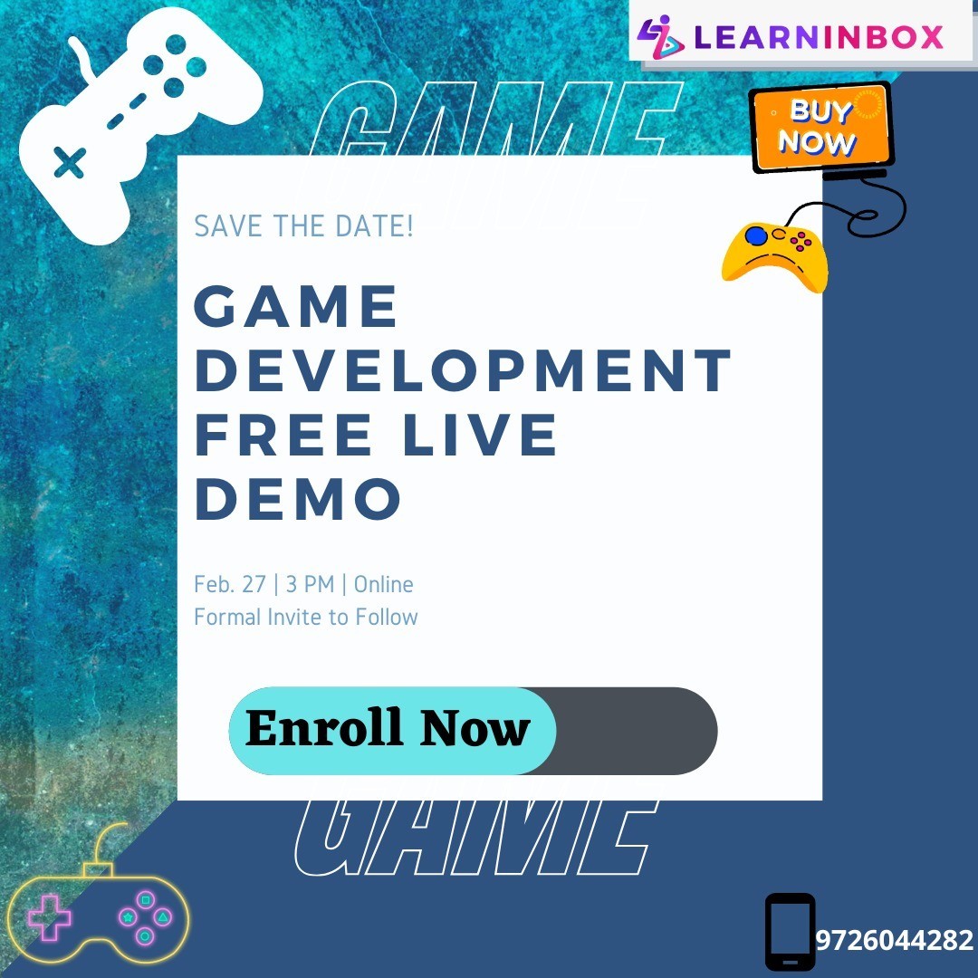 Enroll now | Best course| Game development | Free demo | LIB
