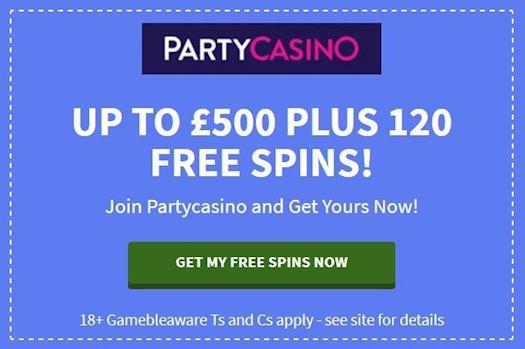  Join PartyCasino and Get free spins now - Offersville