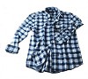 Ink Blue Checked Flannel Shirts