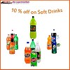 10 % off on soft drink shopping in Needsthesupermarket