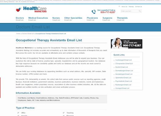 Occupational Therapy Assistants Email Lists is a perfect tool to roll out successful marketing campa