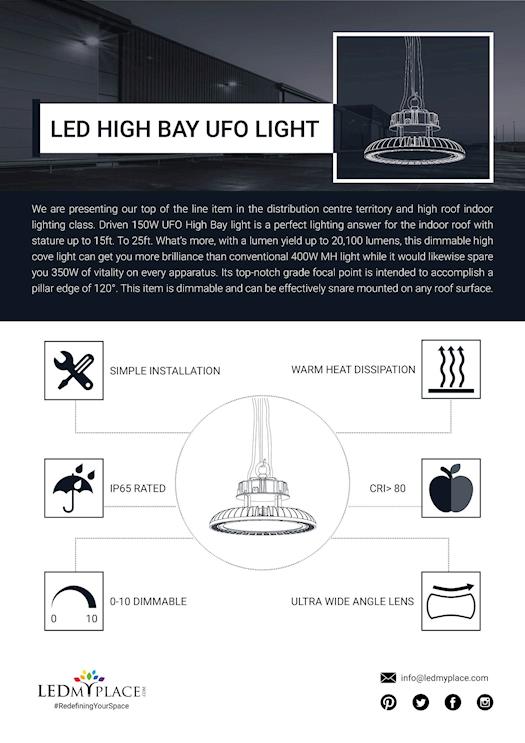 Commercial LED Lighting Solutions : 150W UFO LED Lights