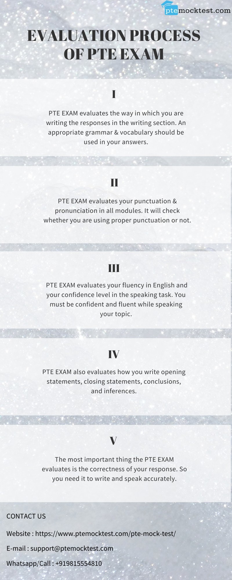 EVALUATION PROCESS OF PTE EXAM