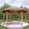 Wood Single Roof Charleston Hexagon Pavilion