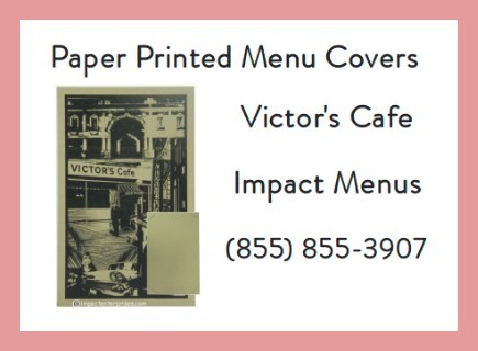 Paper Printed Menu Covers - Impact Menus