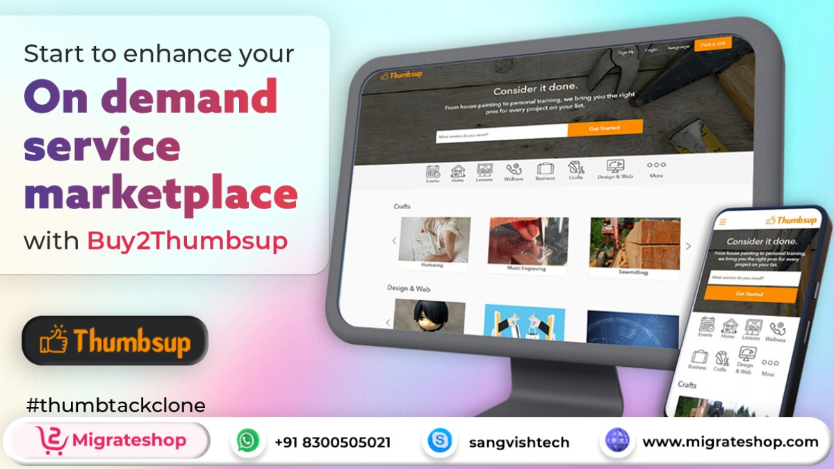 Start to enhance your on demand service marketplace with Buy2Thumbasup