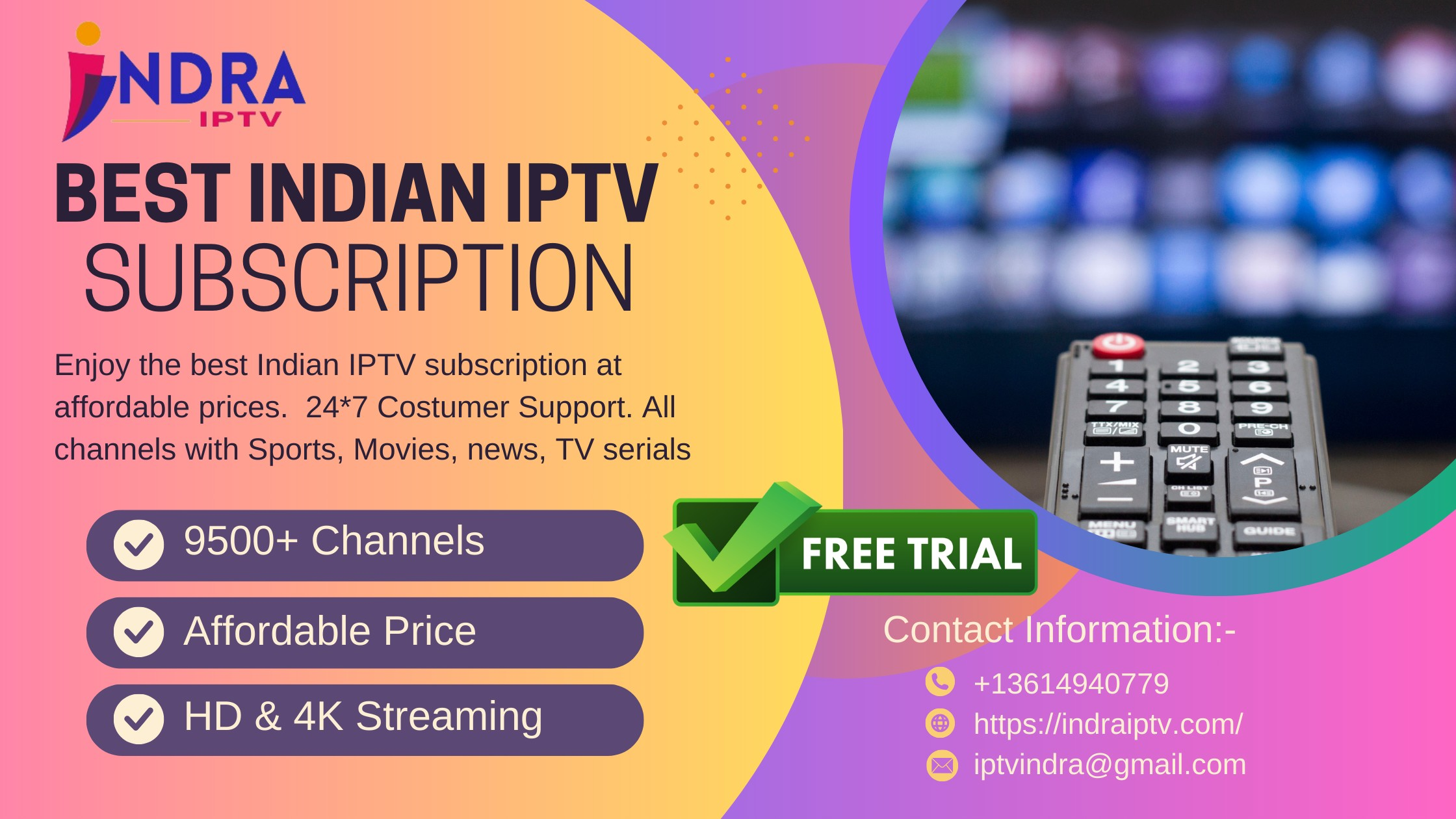 Enjoy Affordable Indian IPTV in USA with Indra IPTV Subscription