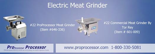 Purchase electric meat grinder @ ProProcessor