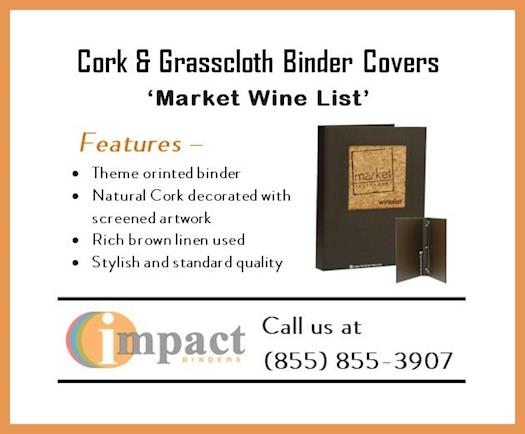 Best quality Cork & grasscloth Binder Covers By Impact Binders