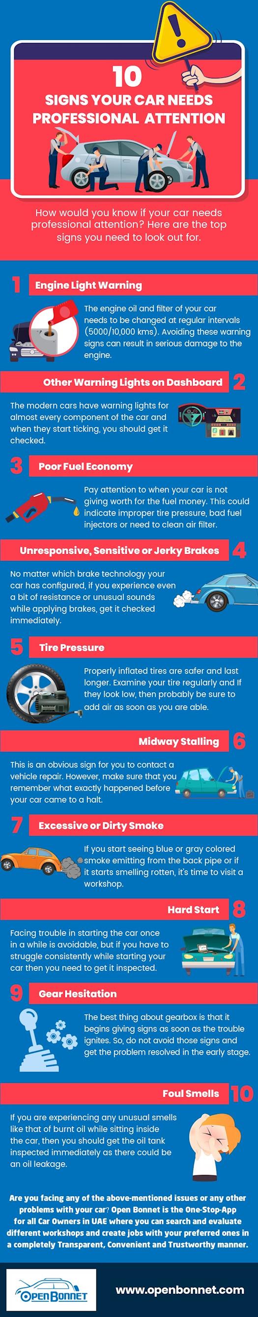 10 Signs Your Car Needs Professional Attention