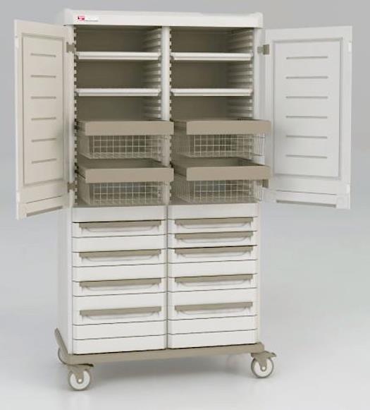 Double-Wide Two-Bay Supply Cabinet