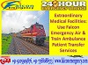 Falcon Train Ambulance Service in Patna with Expert Medical Team