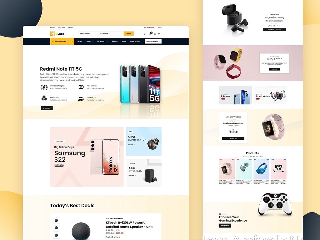 Electronic e-commerce website design -Bizople