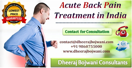 Lowest Cost Acute Back Pain Treatment in India