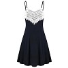 WOMENS CROCHET LACE BACKLESS MINI SLIP DRESS CAMISOLE SLEEVELESS DRESS