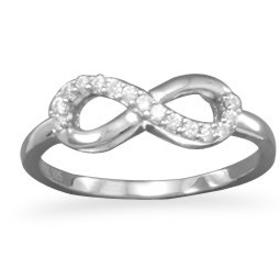 SILVER CZ INFINITY RING!