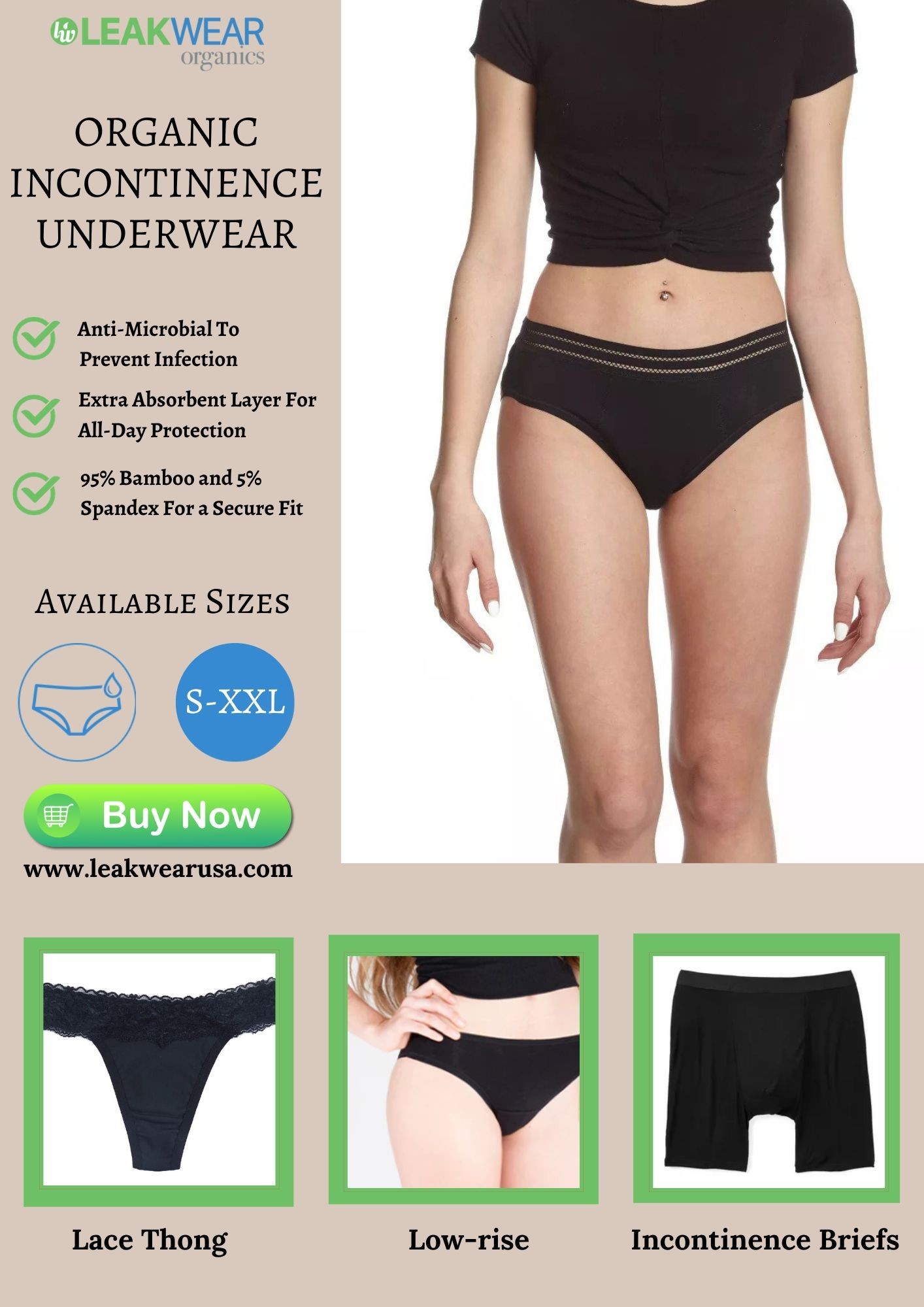 LeakWear Organics Leakproof Underwear – Your Solution to Incontinence with Style