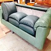 Faded green leather sofa fibrenew makeover