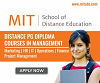 Distance PG  Diploma in Management | Mit School of Distance Education 