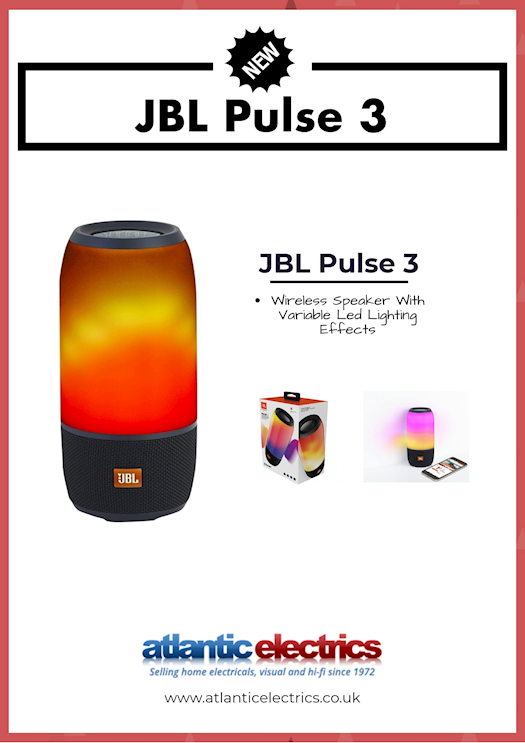 JBL Pulse 3 Wireless Speaker With Variable Led Lighting Effects in Black