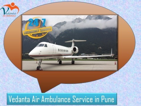 Vedanta Air Ambulance from Pune to Delhi at a very Affordable Cost