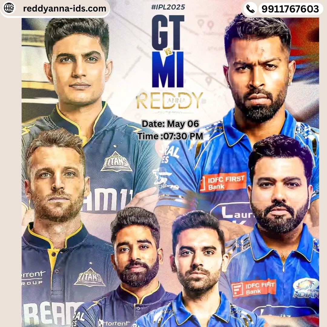 Match Preview with Reddy Anna Betting : Mumbai Indians Hosts GT for a Crucial Clash in IPL. 