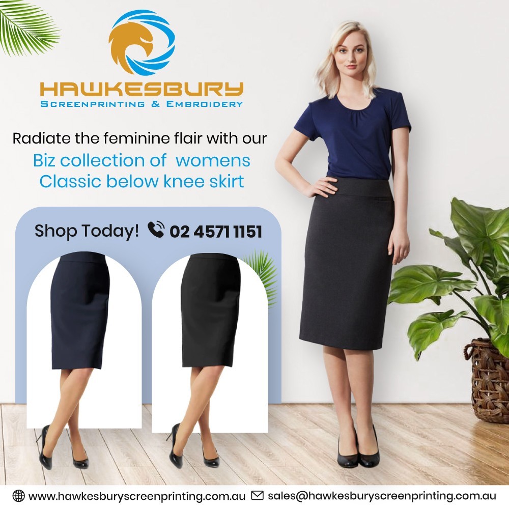 Hawkesbury Screen Printing & Embroidery's Biz Collection of Women's Classic Below Knee Skirts