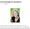 June Savings on Juvederm