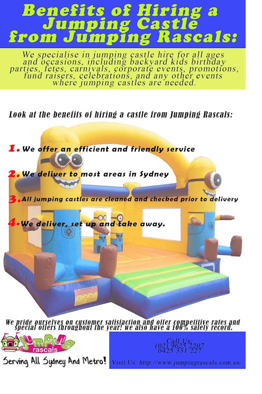 Benefits of Hiring a Jumping Castle from Jumping Rascals