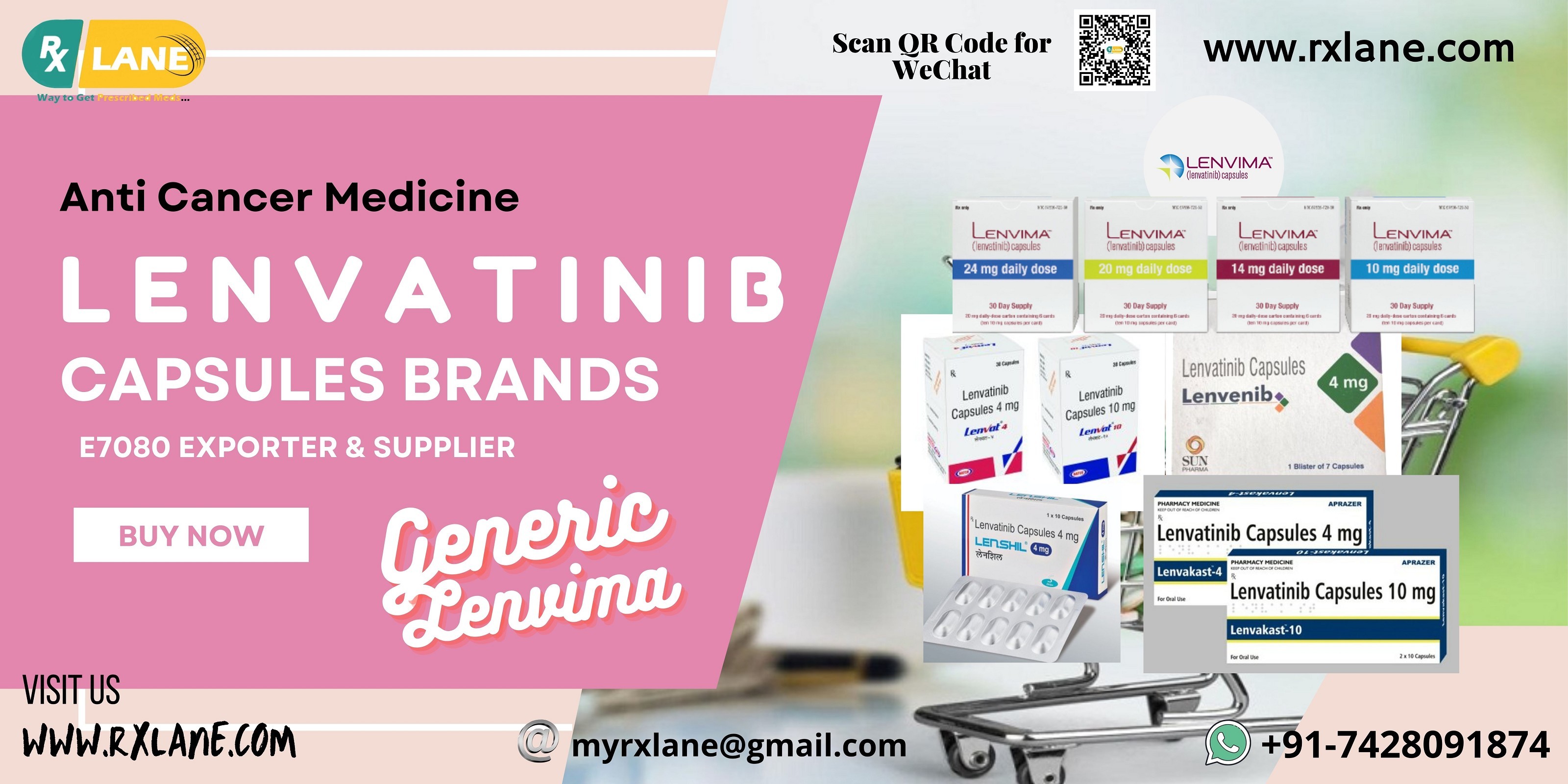 Buy Indian Lenvatinib Capsules Brands Online at Wholesale Price | E7080 Supplier Philippines