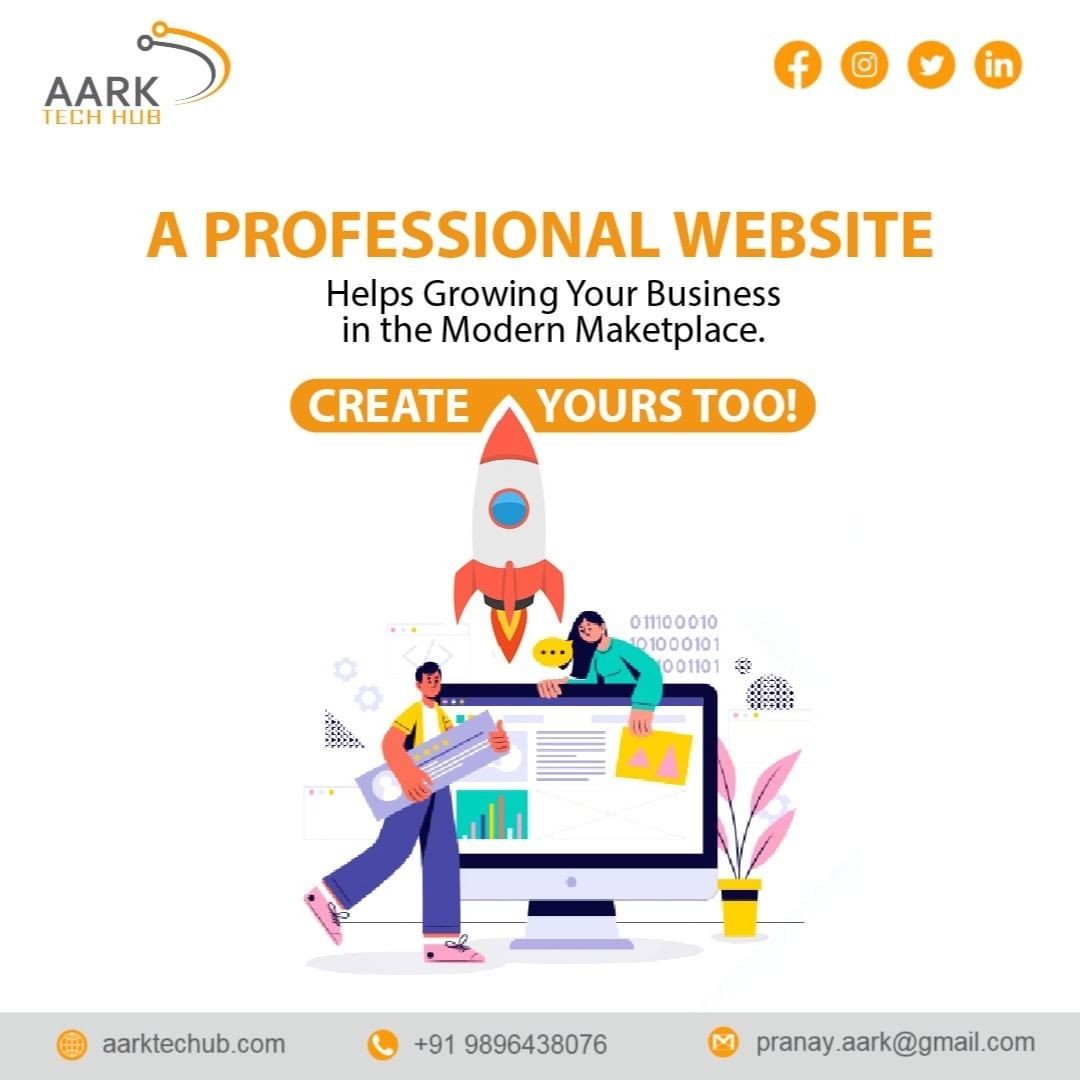 Elevate Your Business with a Professional Website : Aark Tech Hub
