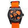 Men's Rolex Milgauss Replica-Milgauss Automatic PVD Case With Orange Canvas Strap