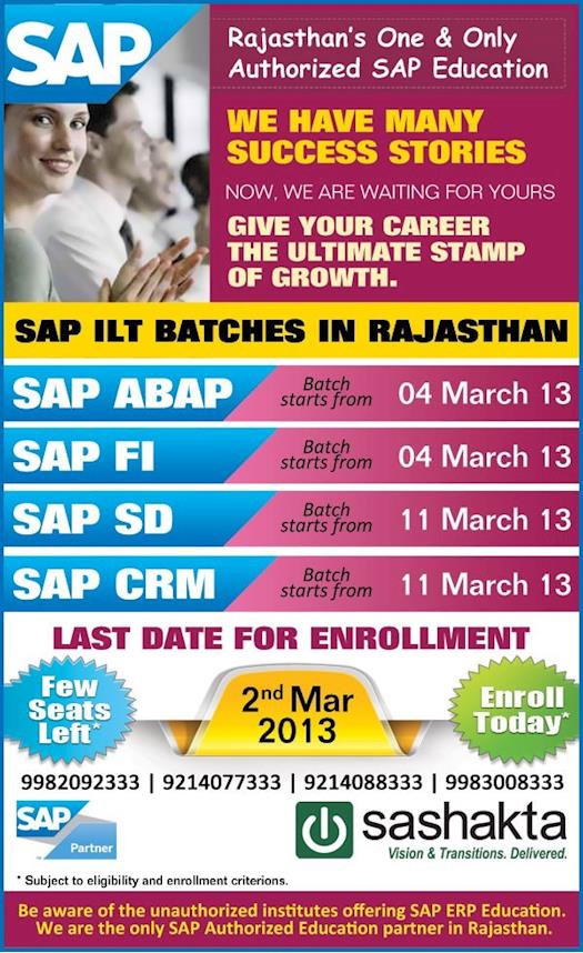 Authorized SAP ILT Batches